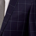 Renoir // 2 Piece Window Pane Slim Fit Suit // Navy (US: 40S)