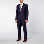 Renoir // 2 Piece Window Pane Slim Fit Suit // Navy (US: 40S)