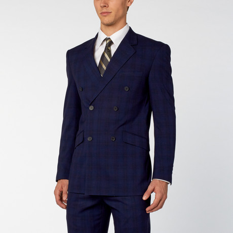 Renoir // 2 Piece Shadow Plaid Slim Fit Suit // Navy (US: 34S)