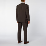 Pierre Noir // 2 Piece Micro Check Classic Fit Suit // Brown + Black (US: 38R)