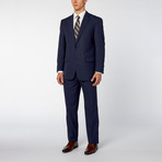 Pierre Noir // 2 Piece Micro Check Classic Fit Suit // Navy + Black (US: 38R)