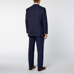 Pierre Noir // 2 Piece Micro Check Classic Fit Suit // Navy + Black (US: 38R)