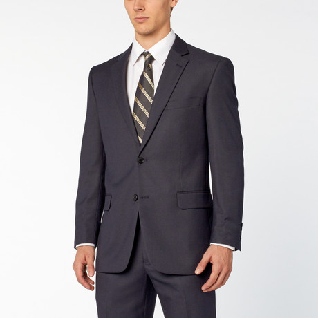 Pierre Noir // 2 Piece Birdseye Classic Fit Suit // Charcoal (US: 34S)