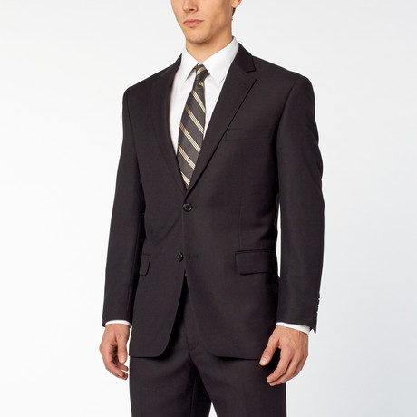 Pierre Noir // 2 Piece Birdseye Classic Fit Suit // Black (US: 34S)