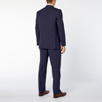 Renoir // 3 Piece Shadow Check Slim FIt Suit // Navy (US: 34S)