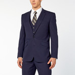 Renoir // 3 Piece Shadow Check Slim FIt Suit // Navy (US: 34S)