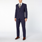 Renoir // 3 Piece Shadow Check Slim FIt Suit // Navy (US: 34S)