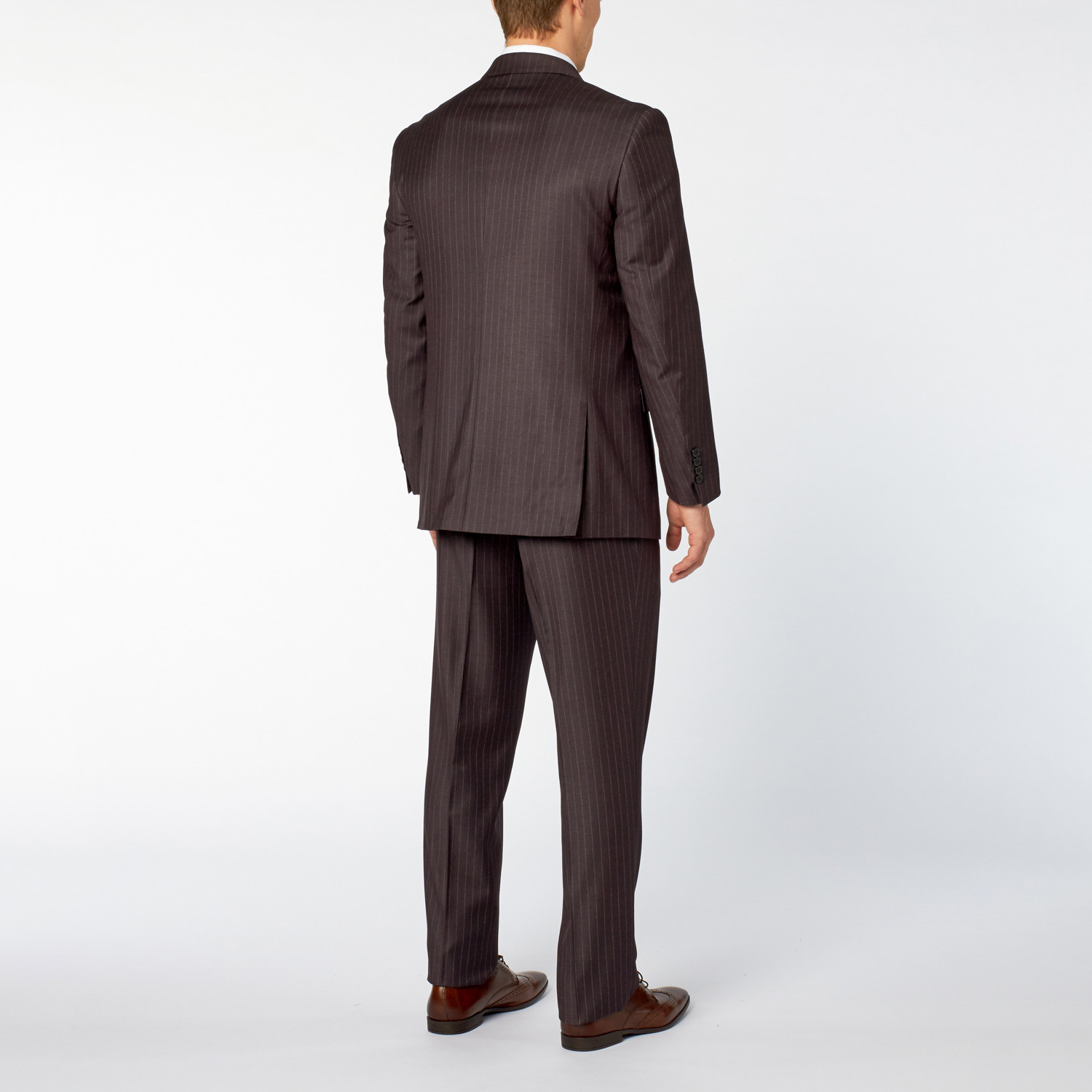 Pierre Noir // 3 Piece Pinstripe Classic Fit Suit // Grey (US: 38R ...