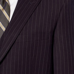 Pierre Noir // 3 Piece Pinstripe Classic Fit Suit // Navy (US: 40R)