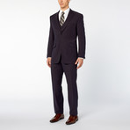 Pierre Noir // 3 Piece Pinstripe Classic Fit Suit // Navy (US: 40R)