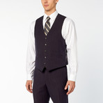 Pierre Noir // 3 Piece Pinstripe Classic Fit Suit // Navy (US: 40R)