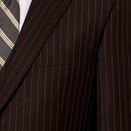 Pierre Noir // 3 Piece Pinstripe Classic Fit Suit // Black (US: 40R)