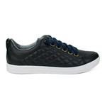 Quilted Leather Ox Sneaker // Dark Blue (US: 12)