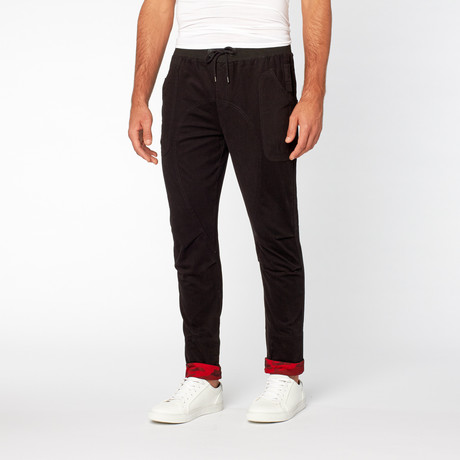 Twill Cuff Pant // Black + Red Camo (S)