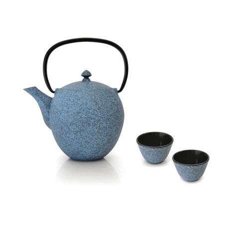 Studio Cast Iron Teapot Set (Blue)