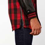 Longline Varsity Jacket // Buffalo Plaid (S)