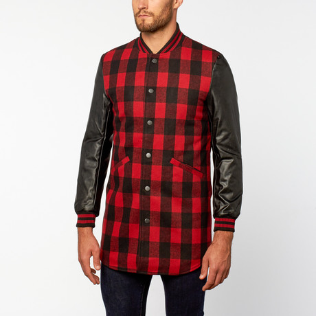 Longline Varsity Jacket // Buffalo Plaid (S)