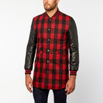 Longline Varsity Jacket // Buffalo Plaid (M)