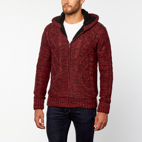 Elbow Patch Sweater with Zip // Masala + Black (S)