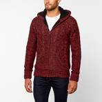 Elbow Patch Sweater with Zip // Masala + Black (L)