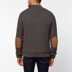 Cable Knit Cardigan // Charcoal (M)