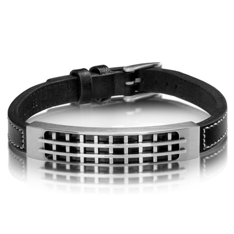 Carbon Fiber Leather Bracelet