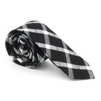 Skinny Tie // Black + White Gingham