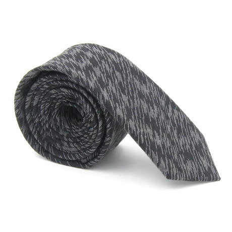 Skinny Tie // Black + Grey Hypnotize