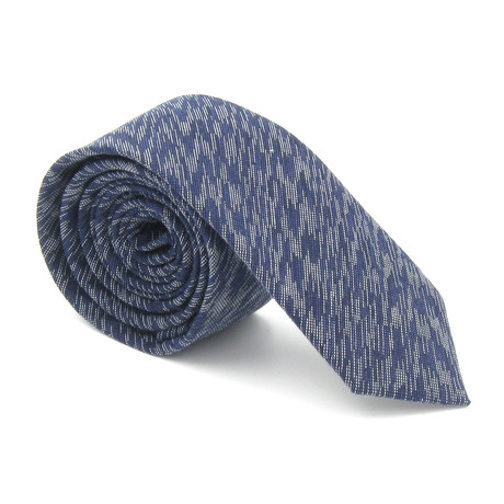 Skinny Tie // Navy + Grey Hypnotize