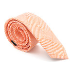 Skinny Tie // Orange + White Multipattern