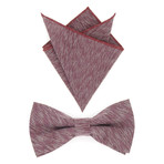 Bow Tie + Pocket Square Set // Antique Rust + Grey Hypnotize