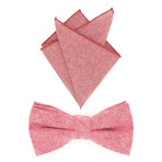 Bow Tie + Pocket Square Set // Pink