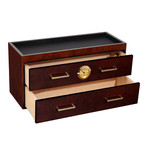 Meridian 2 Drawer Humidor // Burlwood