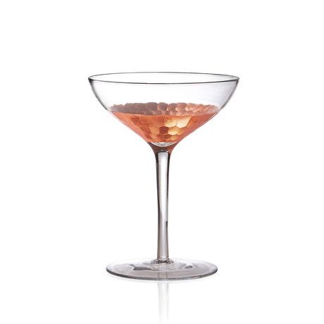 Daphne Champagne Coupe Glasses // Set of 4 (Copper)