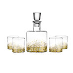 Gold Luster 5 Piece Whiskey Set