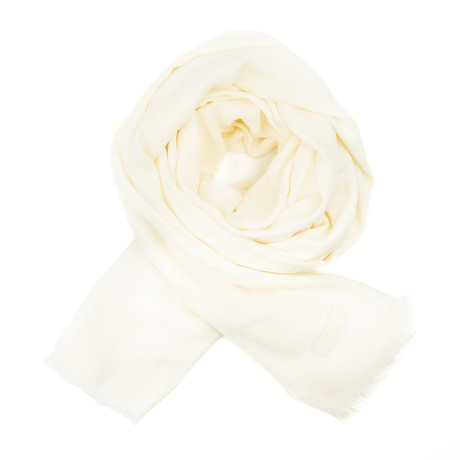 Moschino Woven Scarf // Cream