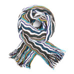 Missoni Knit Scarf // Blue + Green Wave