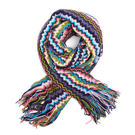 Missoni Knit Scarf // Multi Stripe
