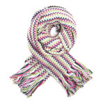 Missoni Knit Scarf // Green + Purple Stripe