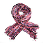 Missoni Knit Scarf // Red + Pink Stripe