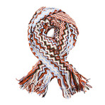 Missoni Knit Scarf // Blue + Red Chevron