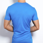 Prime V-Neck Tee // Lazarite Blue (L)