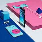 Mous Musicase // Retractable Earphone Case // Blue & Pink (iPhone 5 // No Earphones)