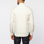 Quarter Industries // Silk + Cotton Point Collar Shirt // Cream (M)