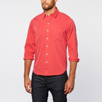 Silk + Cotton Point Collar Shirt // Red (XL)