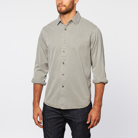 Gramercy Foundry // Silk + Cotton Twill Shirt // Silver (S)