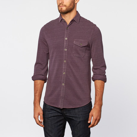 Pique Knit Shirt // Purple (S)