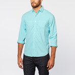 Silk + Cotton Button Down // Aqua (S)