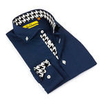 Houndstooth Dress Shirt // Dark Navy (US: 14.5-15)