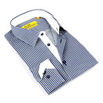 Dress Shirt // Navy + White (US: 14.5-15)